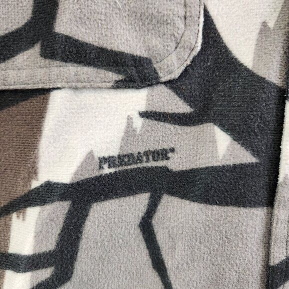 Vintage Cabelas Shirt Mens L Predator Camo Chamois Fleece Hunting Spooky 90s Vtg - Picture 3 of 12